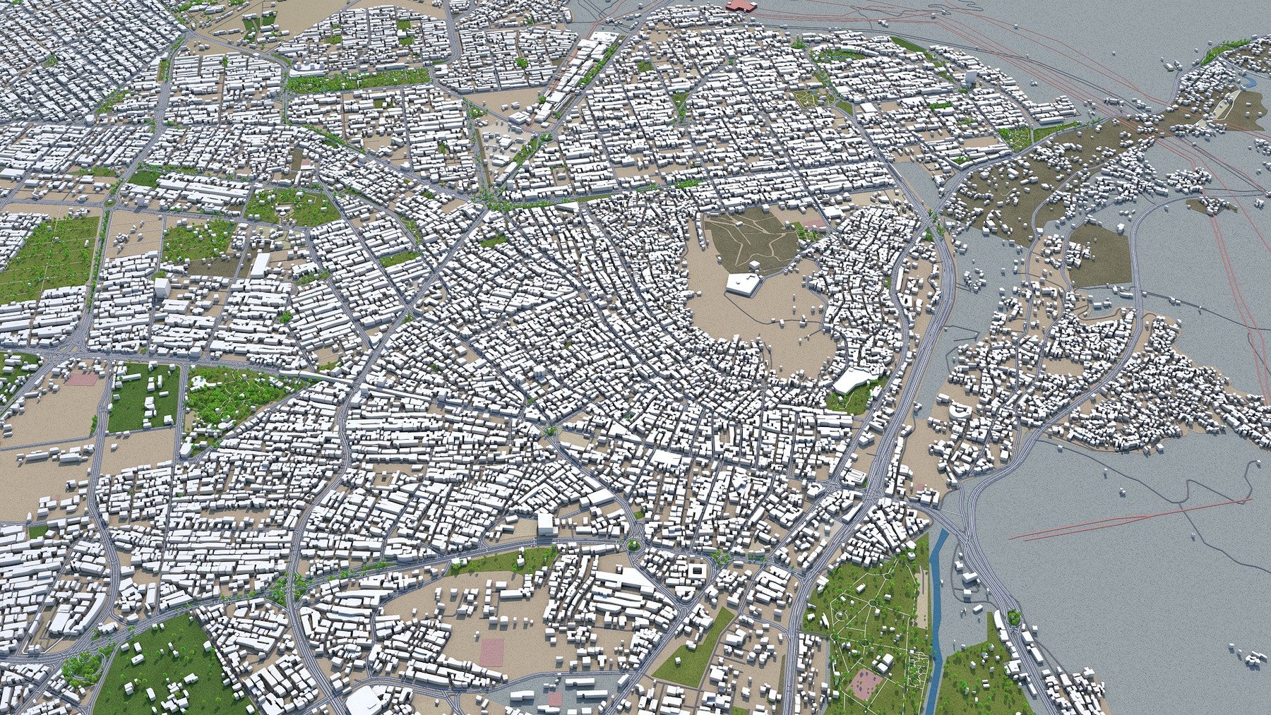 ArtStation - Karaj city Iran 3d model 50km | Resources