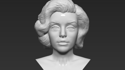 Marilyn Monroe bust 3D printing ready stl obj formats
