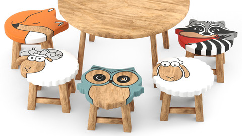 kids furniture01-animal chairs
