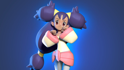 Iris and Emolga - Pokemon Fanart