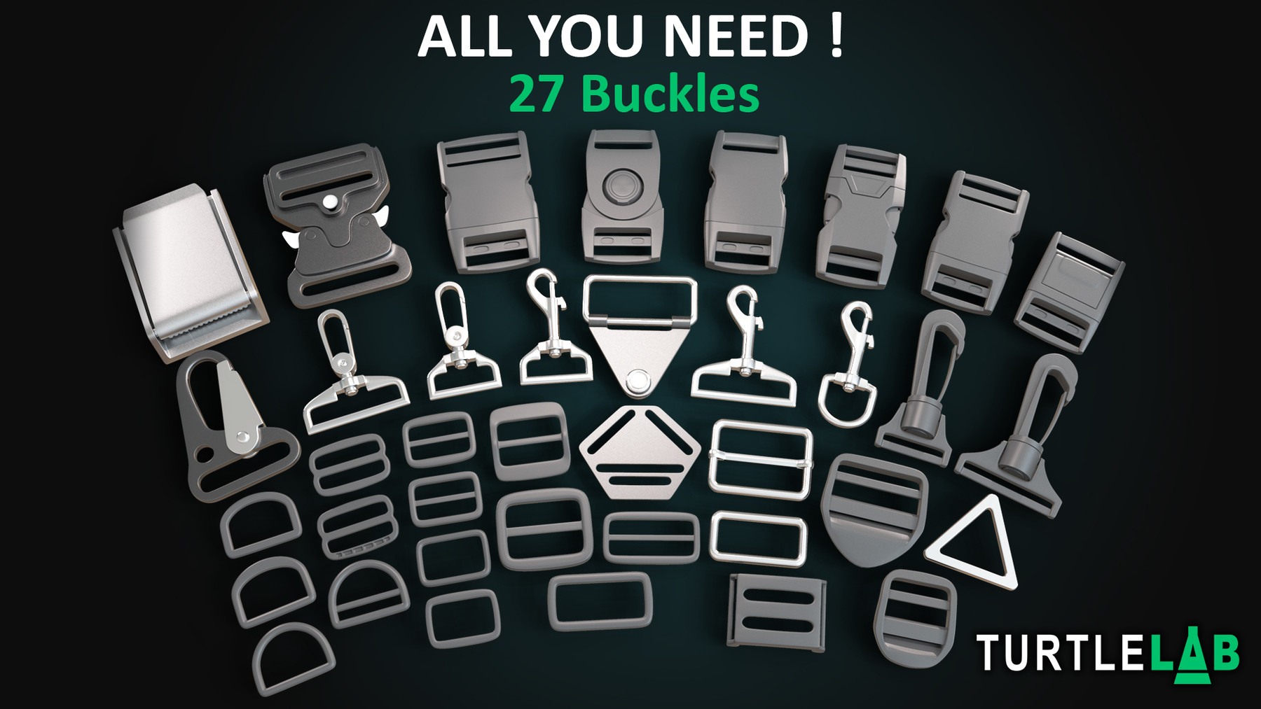 ArtStation Modern Straps and buckles Brushes