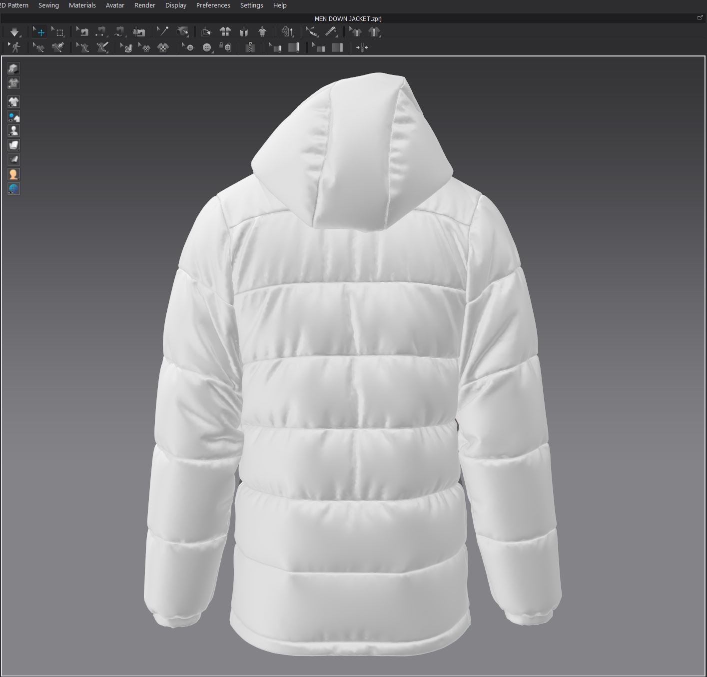 down jacket sewing pattern