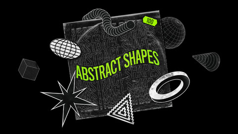 Abstract shapes collection – 100 design elements