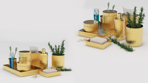 Bathroom Accessories gold 1