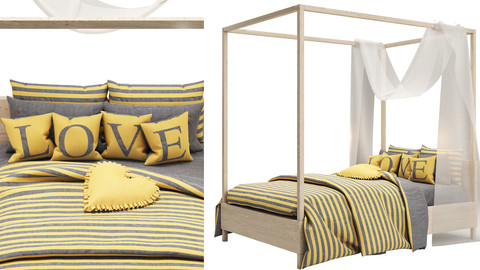 Callum Platform Canopy Bed