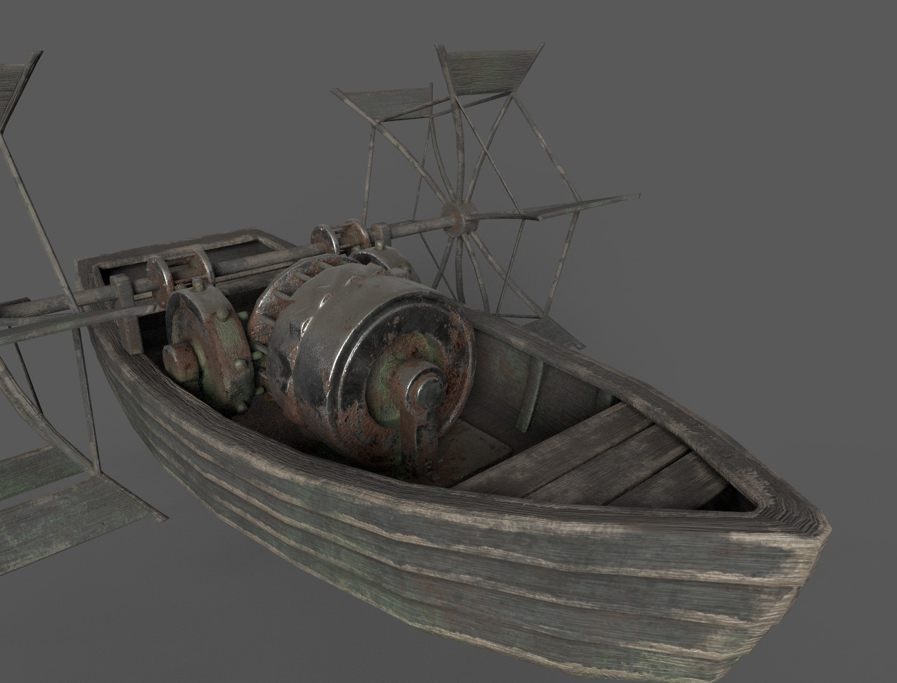 Old Paddle Boat. . . This weeks model is an old paddle boat. I 3D