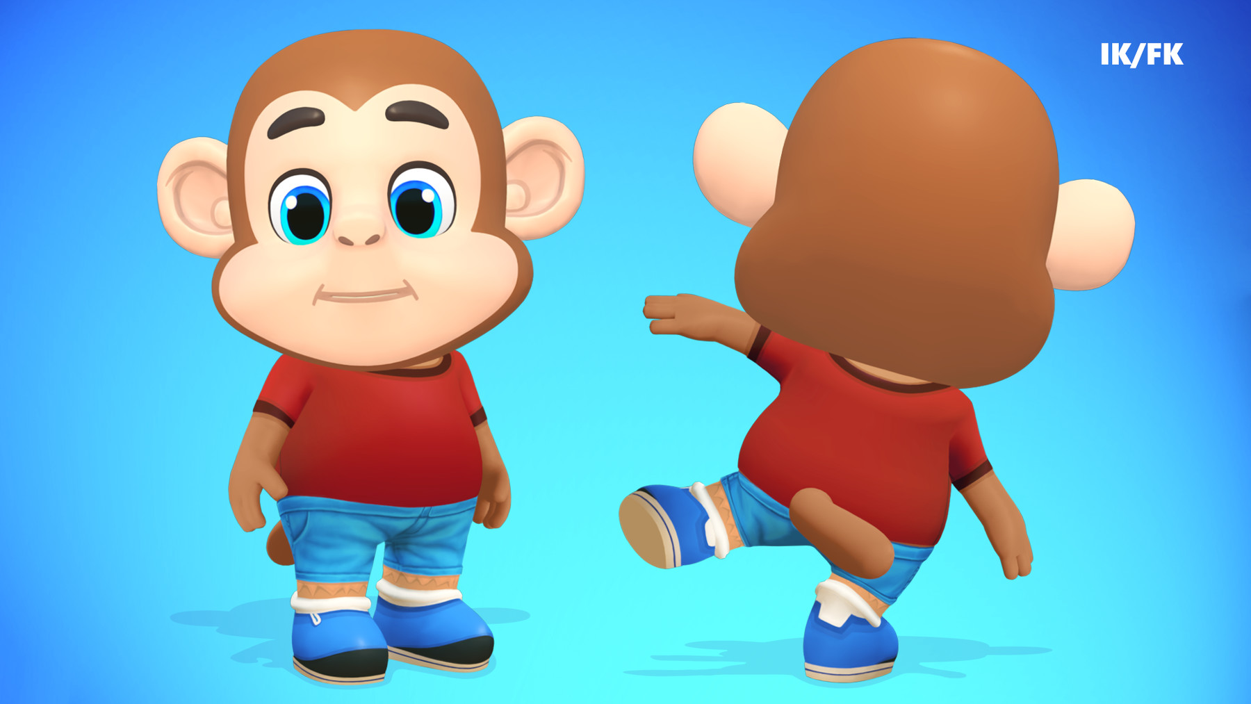 Artstation Monkey Chimp Primate Animated Rigged Game Assets