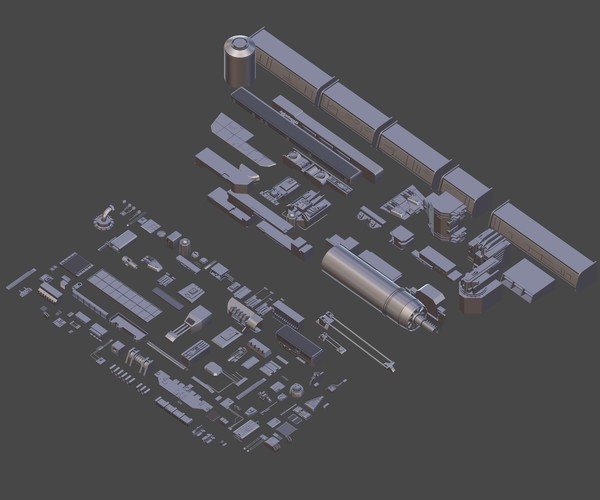 ArtStation - Sci-Fi Greeble Pack | Resources