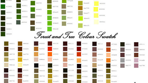 Forest and Tree Color Palette for Clip Studio Paint and Ex