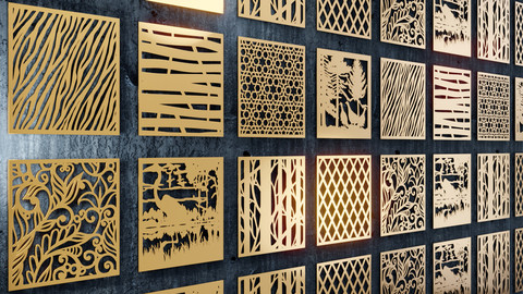 Square pattern pack - 8 patterns (Vol.3)