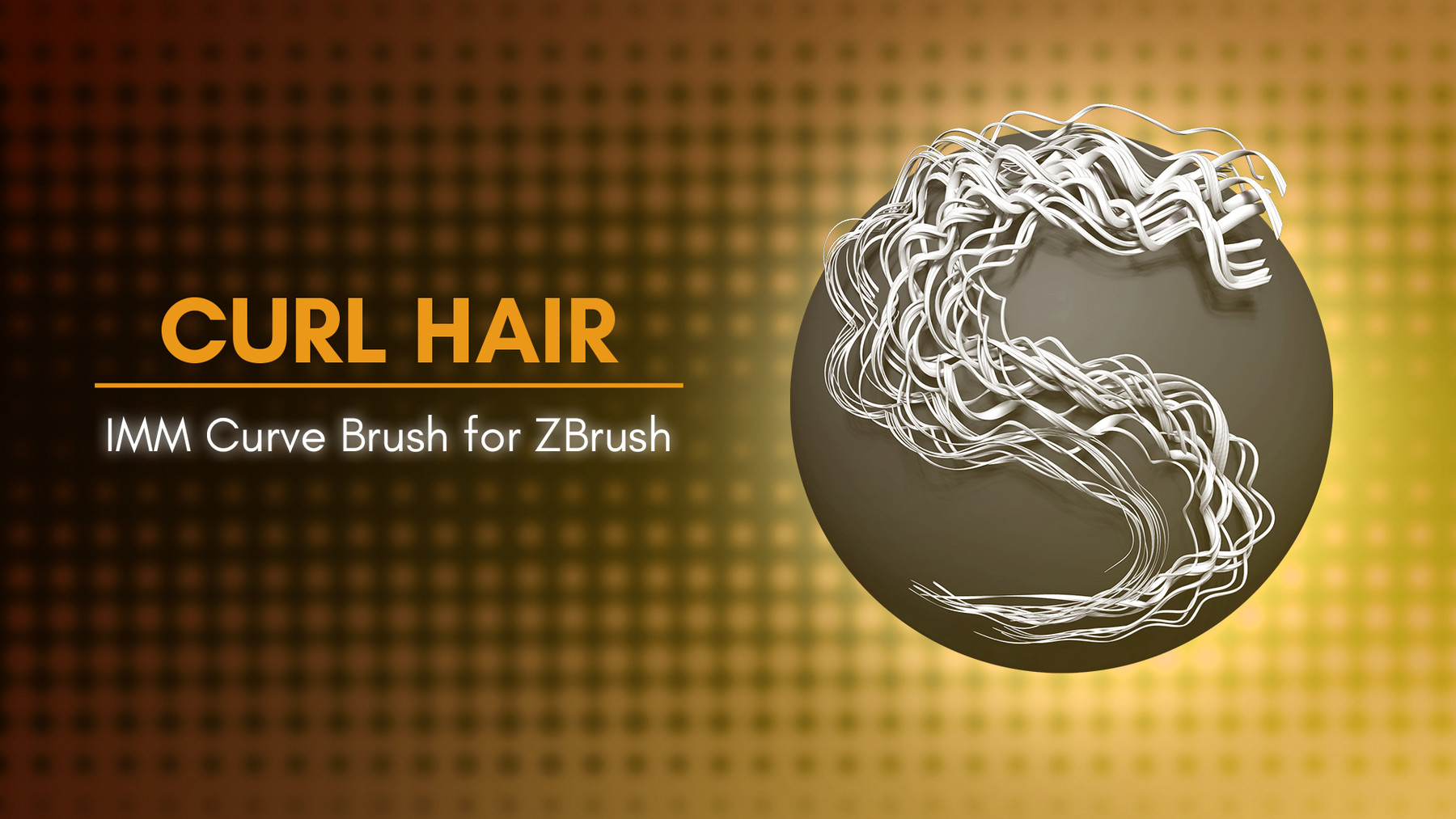 Artstation Imm Brush Curls Hair Imm Curve Brush For Zbrush 21 Brushes