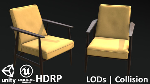 Soviet Armchair Lisek Yellow