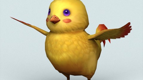 Fantasy Baby Bird 3D Model