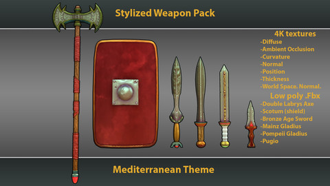 Stylized Mediterranean Weapons