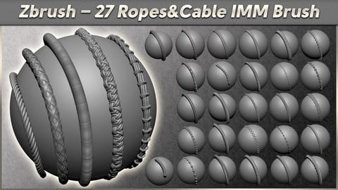 Zbrush - 27 Ropes And Cables IMM Brush