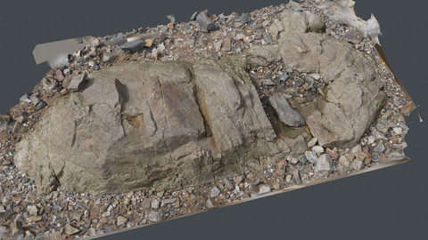 Photoscan_Beach Rock_0074_only HighPoly Mesh (16K Texture)