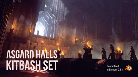 Asgard Halls KitBash Set For Concept Art