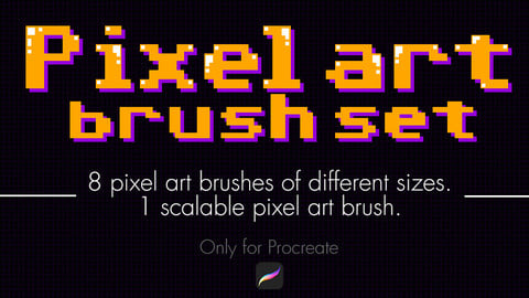 Pixel art brushes for Procreate