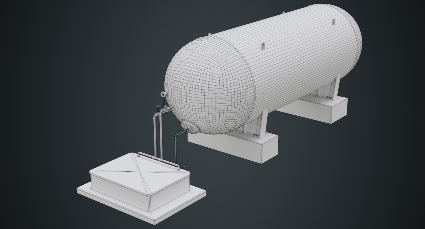 ArtStation Industrial Gas Tank 1A Game Assets