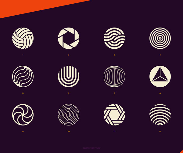 ArtStation - 96 Abstract Logo Marks and Geometric Shapes Collection ...