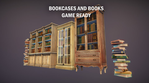 Bookcases and books