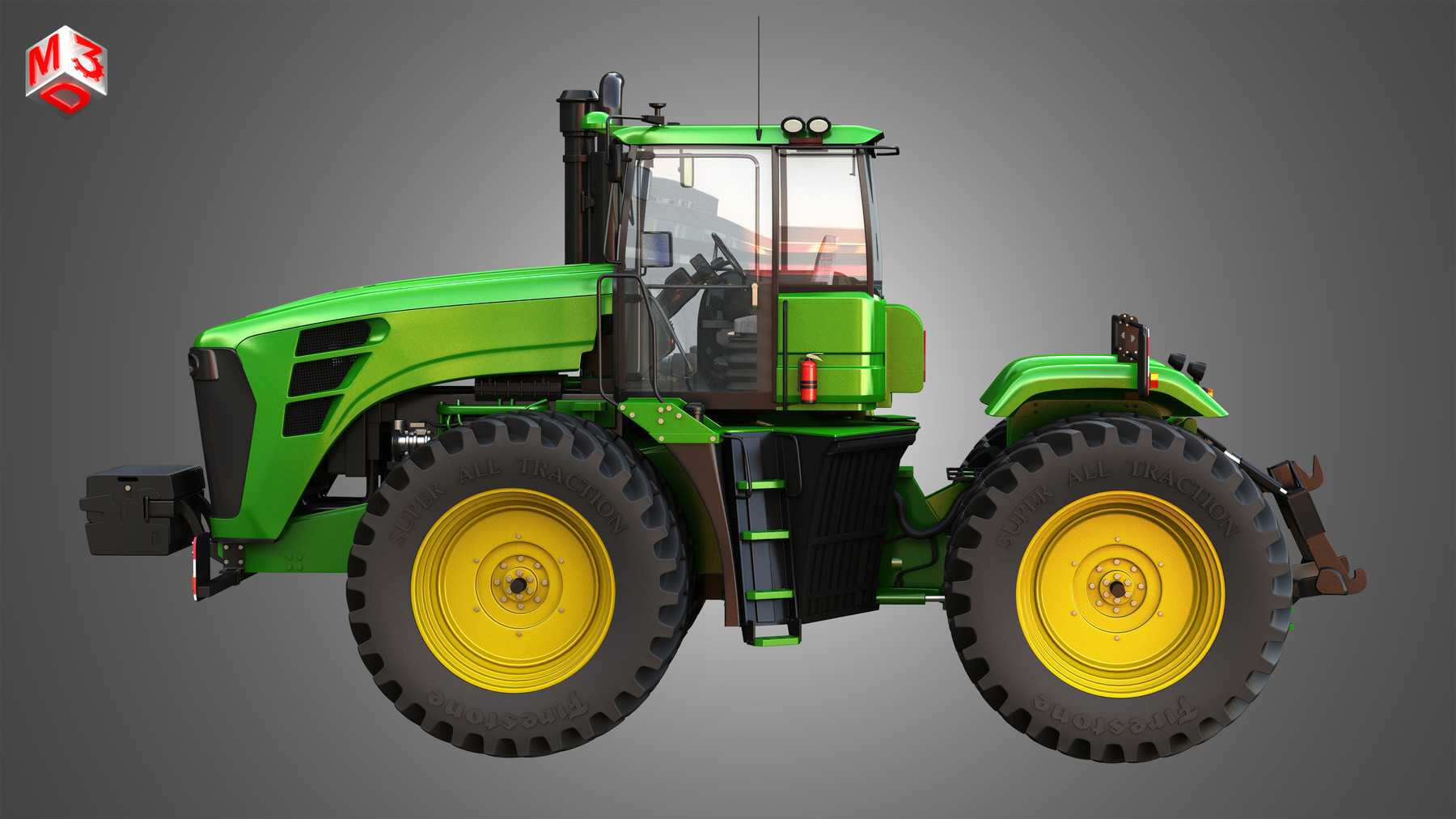 John Deere - logo 3D model