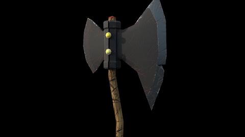 Low Poly Fantasy Axe