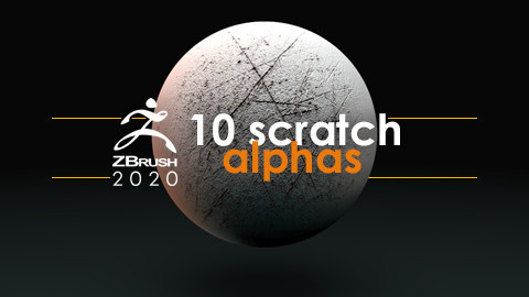 10 Scratch Alphas for ZBrush & Blender