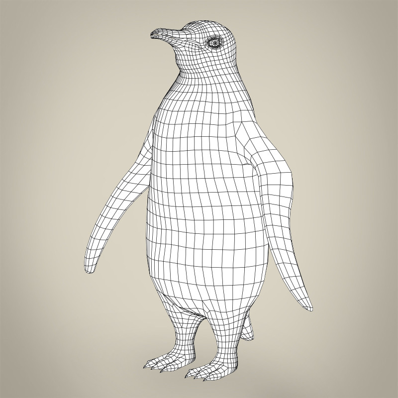 Artstation Low Poly Penguin 3d Model Game Assets