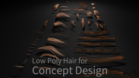 Low Poly Hair for Concept Design