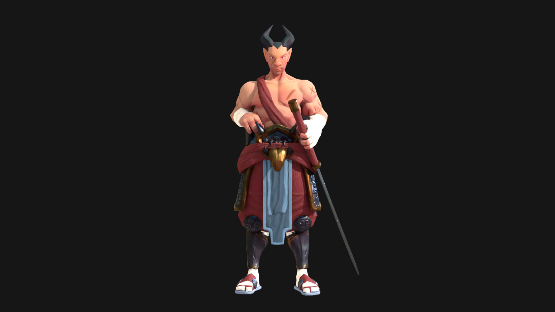 ArtStation - Samurai Low Poly | Game Assets