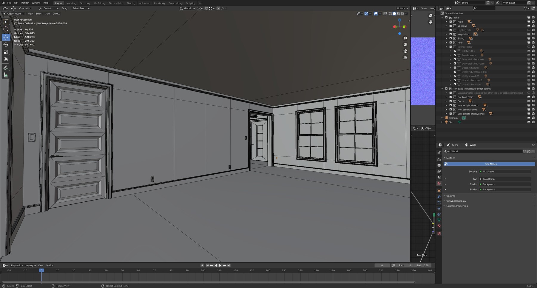 ArtStation - Classic style porch house without furniture | Game Assets