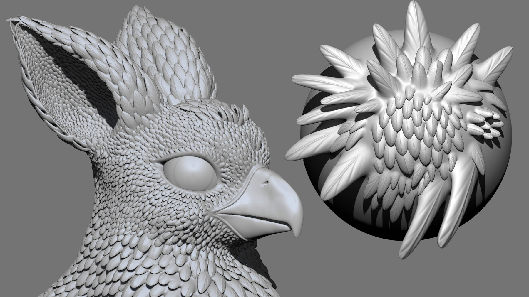 sculpting feathers zbrush