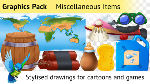 Graphics Pack—83 Drawings for Cartoons and Games