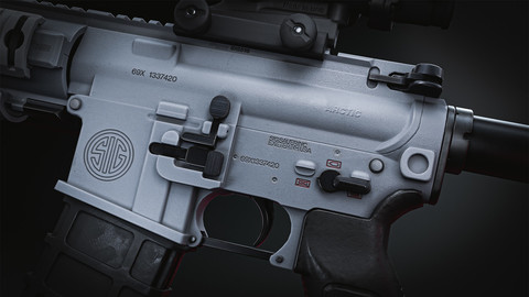 Arctic - White SIG 516 with "SOPMOD" Accessories