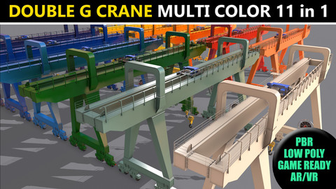 PBR Double Girder Gantry Crane V2 - Multi color Pack