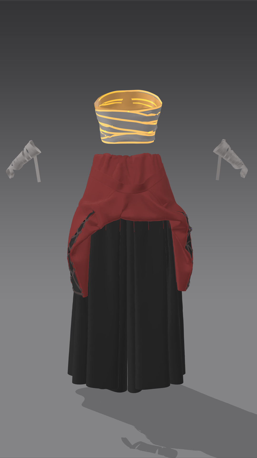 Artstation - Samurai Garb Consisting Of Uwagi Top, Hakama Pants And Arm 