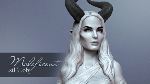 Maleficent - ready for 3d printing