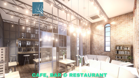 Intimate Cafe, Bar & Restaurant Scene - Lumion