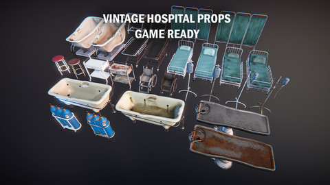 Vintage hospital props