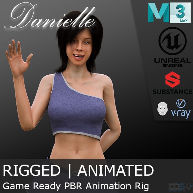 ArtStation - Danielle - 3D Realistic Sexy Human Girl Game Ready Character  Rig with Facial Controls | Resources