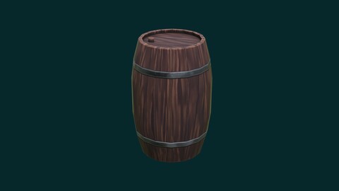 Hand painted Wooden barrel