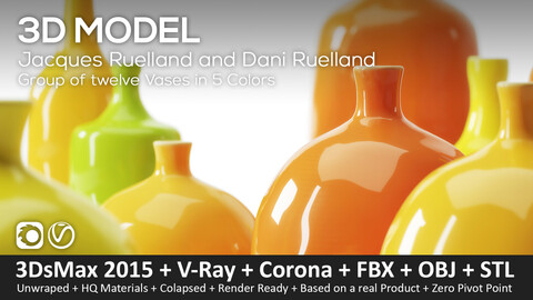 Jacques Ruelland and Dani Ruelland 12 Vases