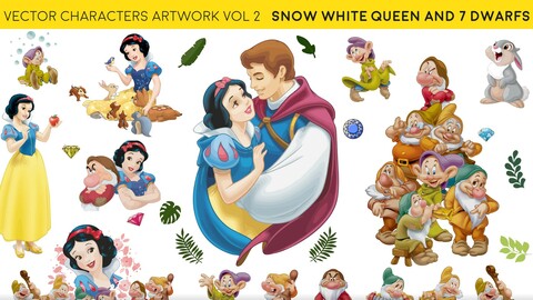 Snow White Queen - vector characters art vol 2