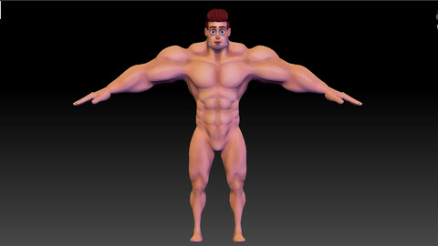 ZBrush Stylized Character Man Base Mesh - Hecxa - Free Download