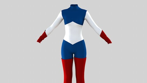 Women American Super Hero Costume with boots