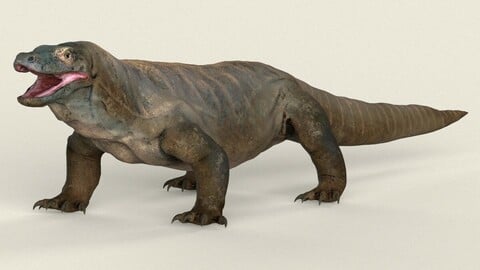 Komodo Dragon Low Poly PBR Ready 3D Model