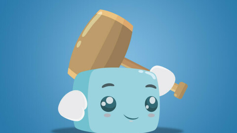 Boky The Cute Cube Free 2D Character Sprite