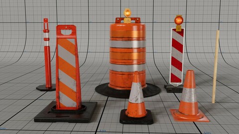 Traffic Cones Model Pack vol.1