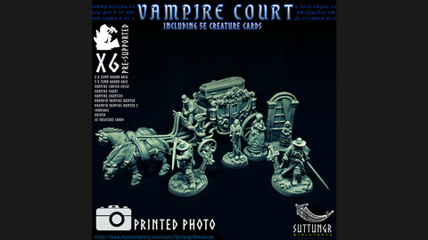 Vampire Court - Pre Supported 3D Print Miniatures